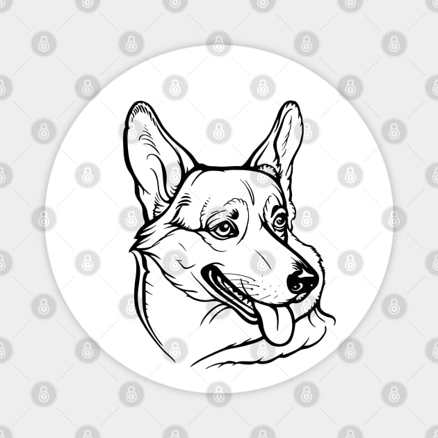 Corgi Dog Magnet by Yulla